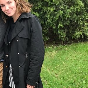 DOLCE AND GABBANA BLACK TRENCH